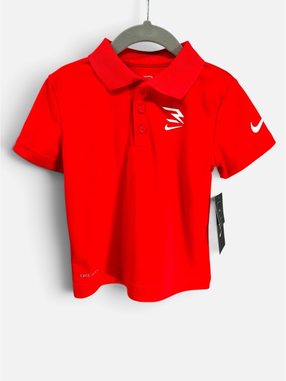 Nike 3BRAND Russell Wilson Toddler Boys Red Polo Shirt NWT 3T FLAW